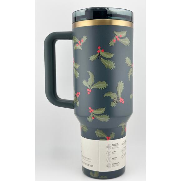 STANLEY The Cheers & Cheer ProTour Flip Straw Tumbler | 40 OZ; HOLIDAY BOTANICAL - Picture 2 of 5